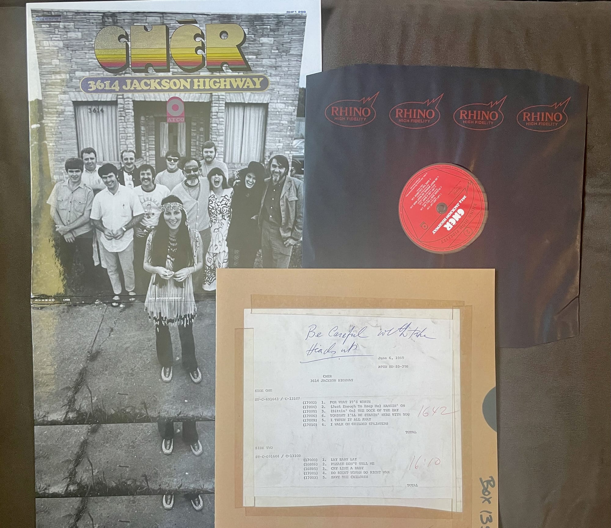 Outer gatefold, insert, and disc for Cher.