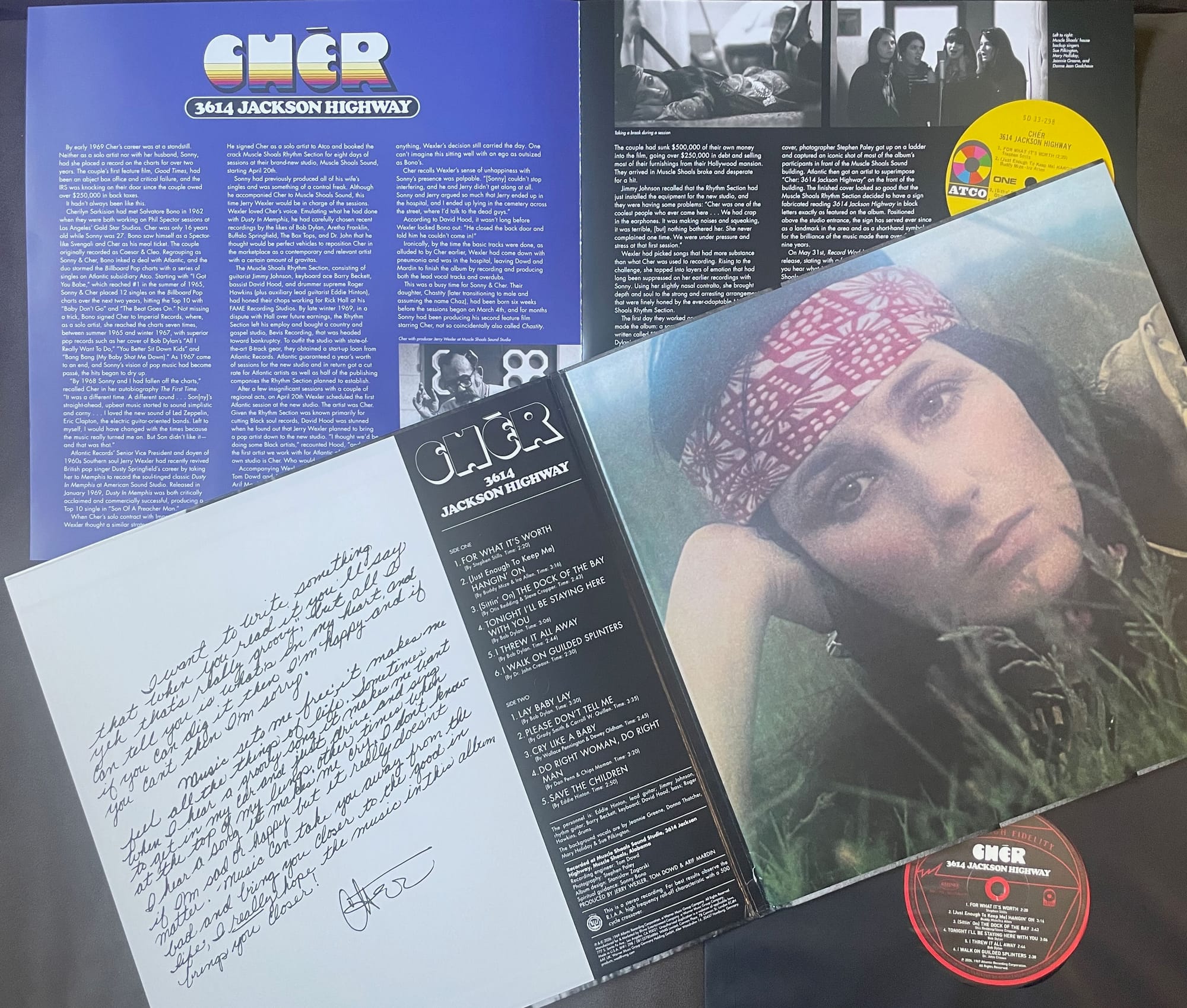 Insert, inner gatefold, and disc for Cher.