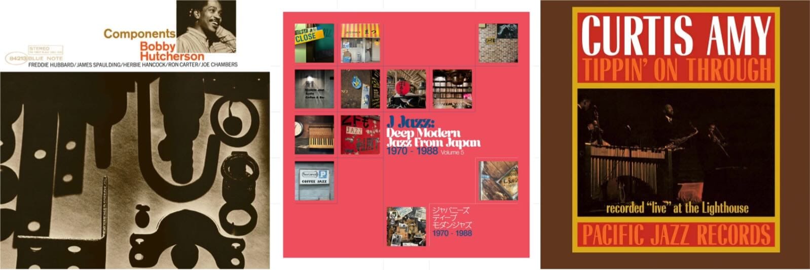 Cover art for Bobby Hutcherson, J Jazz, and Curtis Amy.