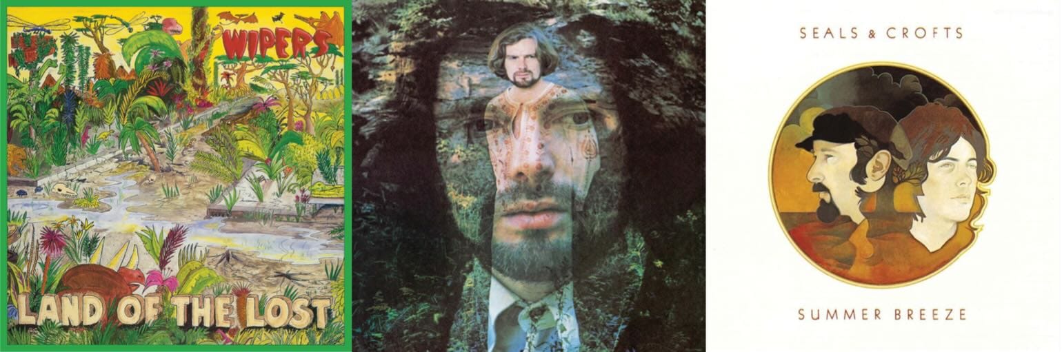 Cover art for the Wipers, Van Morrison, and Seals & Crofts.