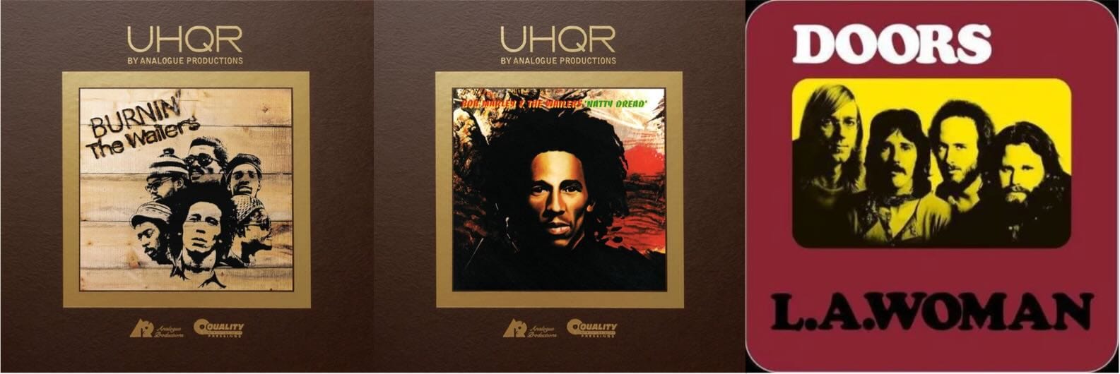 Cover art for Bob Marley and the Wailers and the Doors.