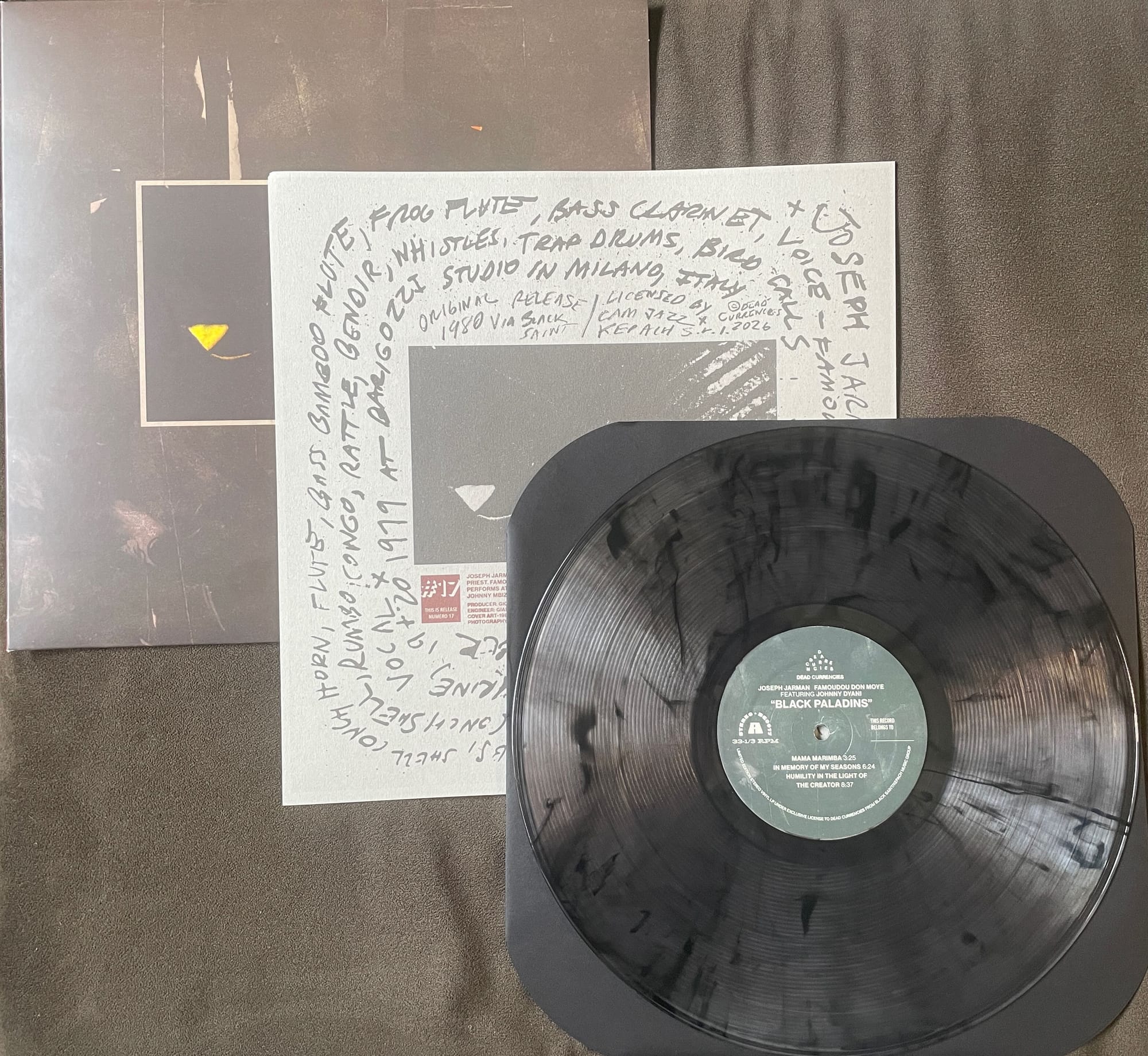 Jacket, insert, and disc for Black Paladins.