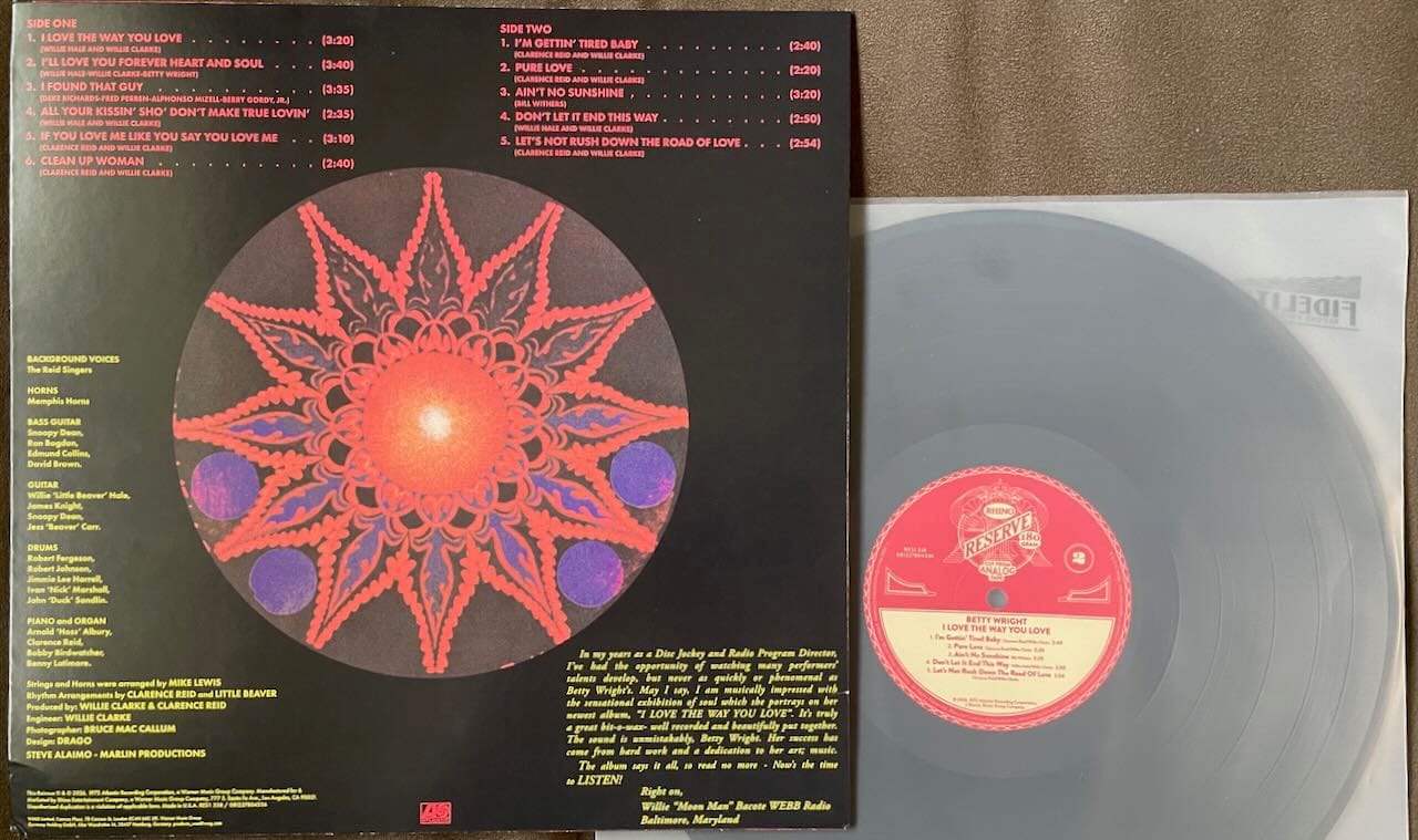 Back cover and disc for Betty Wright.