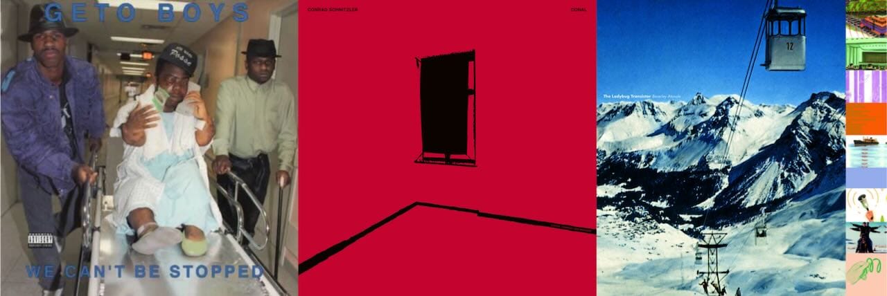 Cover at for the Geto Boys, Conrad Schnitzler, and the Ladybug Transistor.