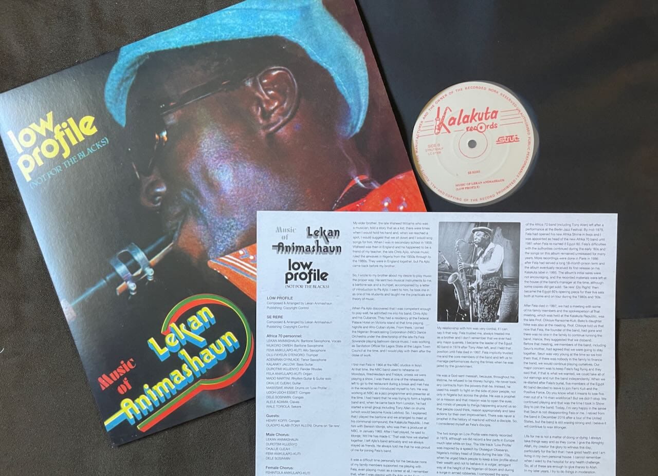 Cover art, insert, and disc for Lekan Animashaun.