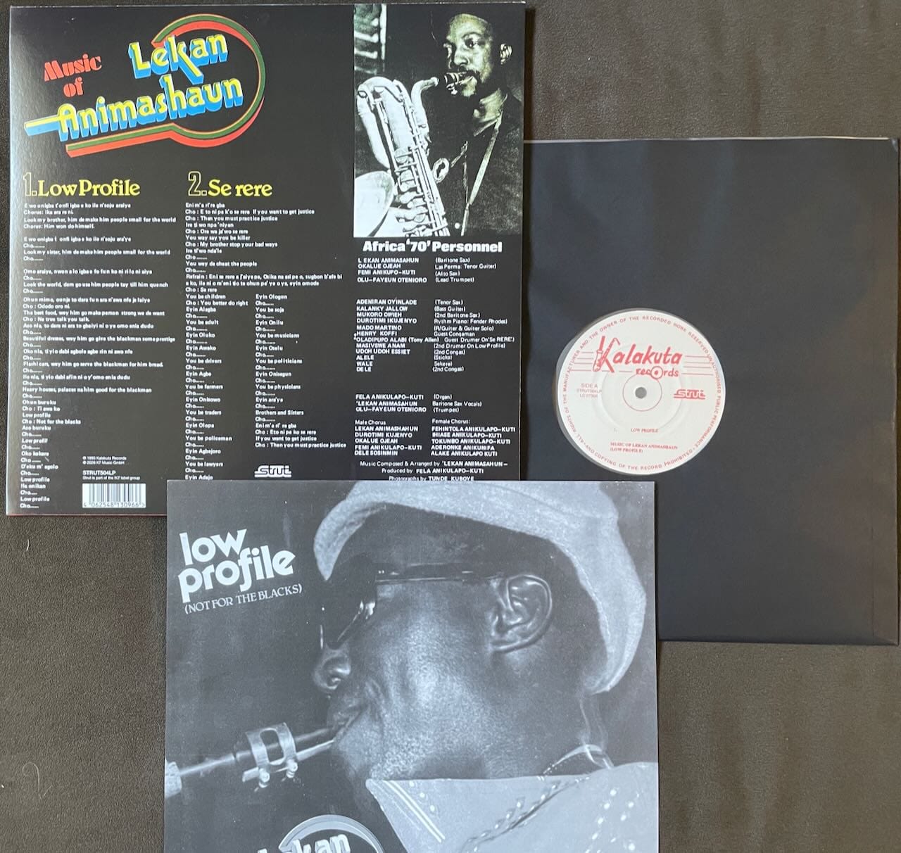 Back cover, disc, and insert for Lekan Animashaun.