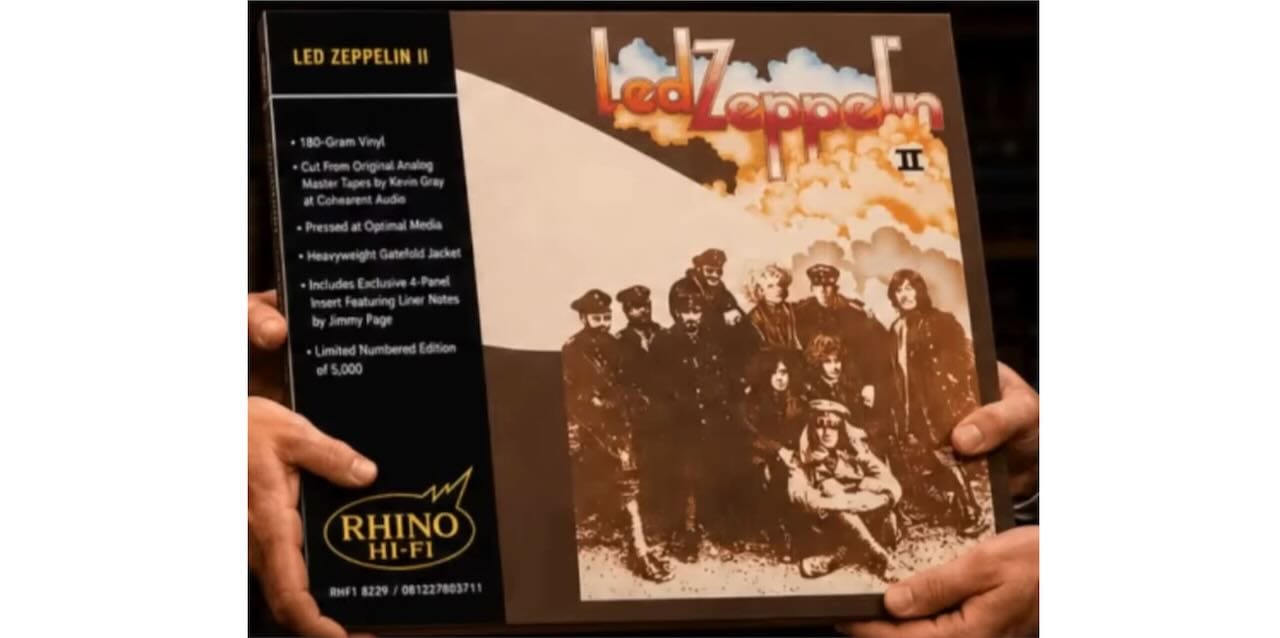 An AI-generated mockup for a Rhino High Fidelity pressing of Led Zeppelin II.