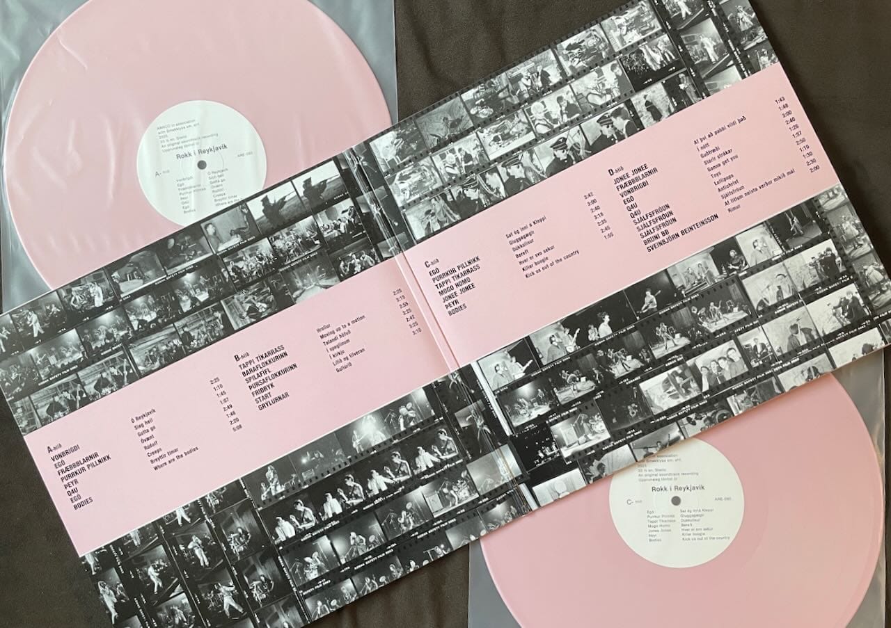 Inner gatefold and discs for Rokk Í Reykjavík.