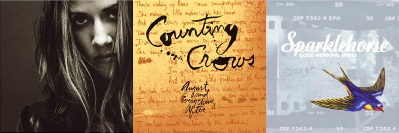 Cover art for Sheryl Crow, Counting Crows, and Sparklehorse.