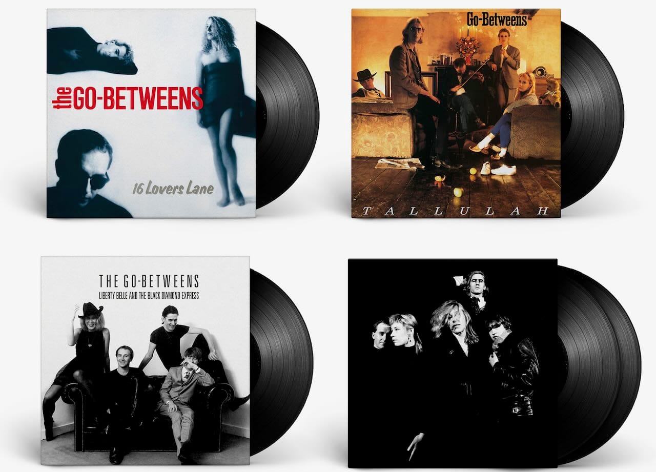 Cover art for the four Go-Betweens vinyl reissues.