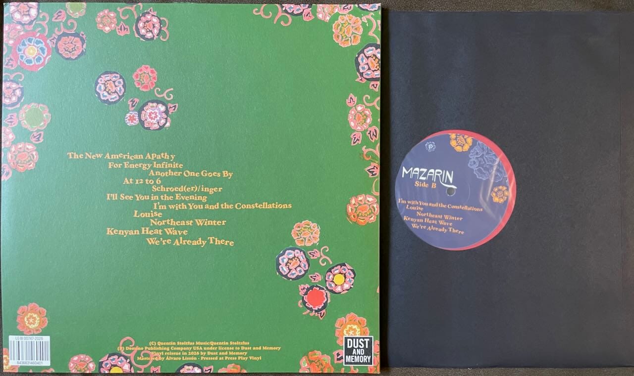 Back cover and disc for Mazarin.