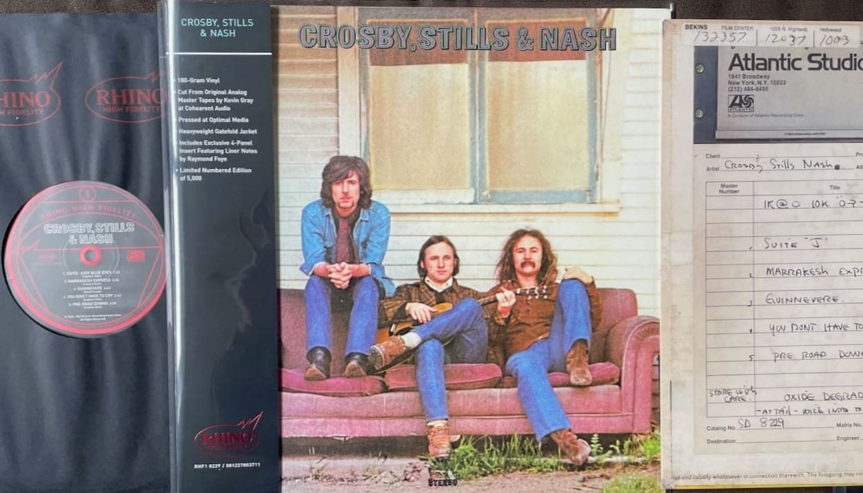 Cover art and contents for Crosby, Stills & Nash.