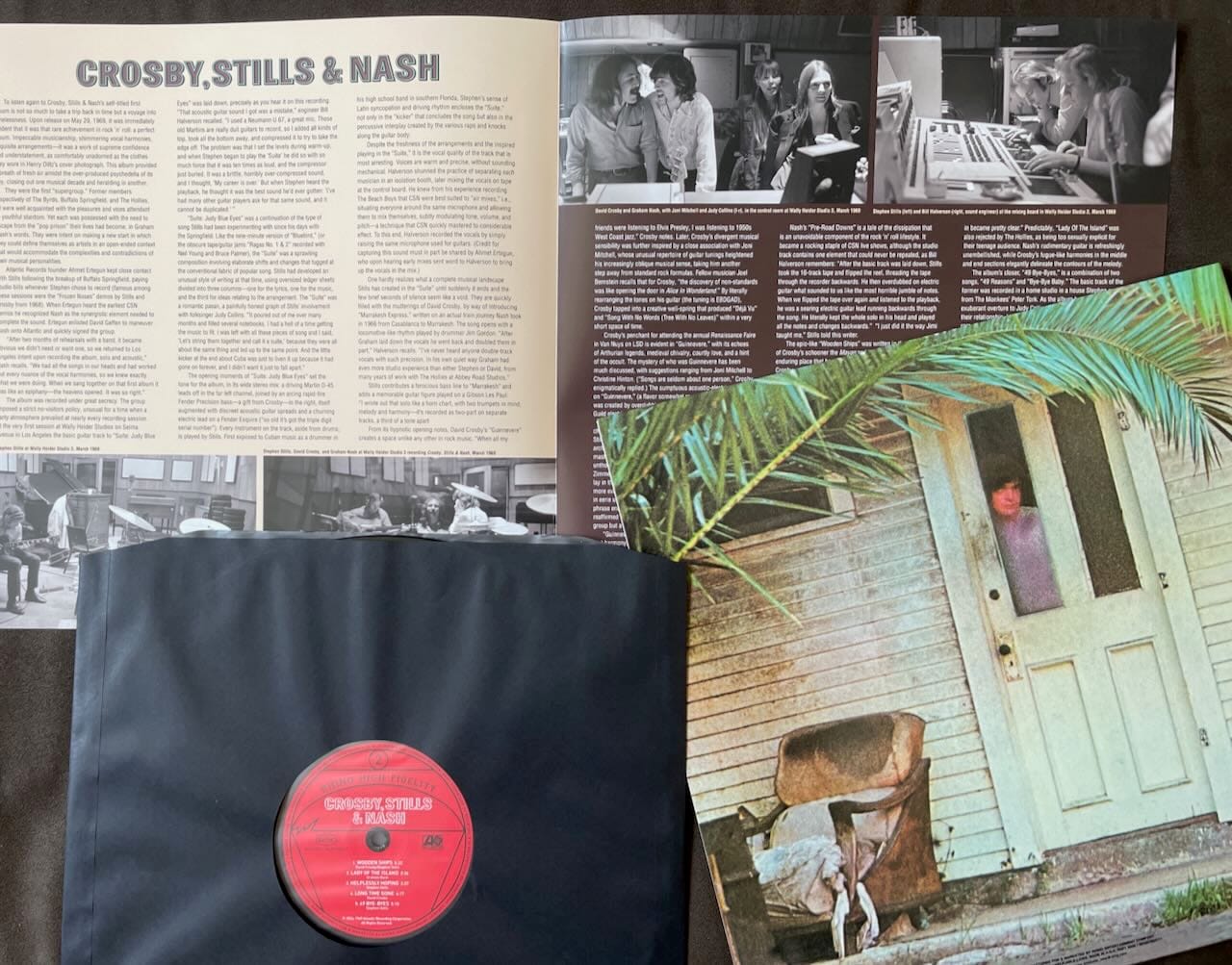 Insert, back cover, and disc of Crosby, Stills & Nash.
