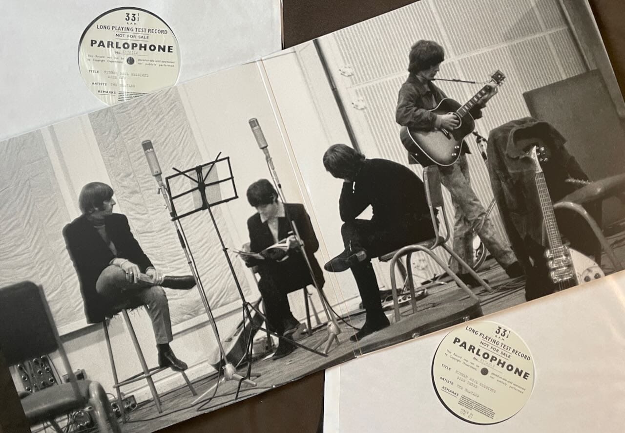 Inner gatefold and discs for the Sessions and Demos album.