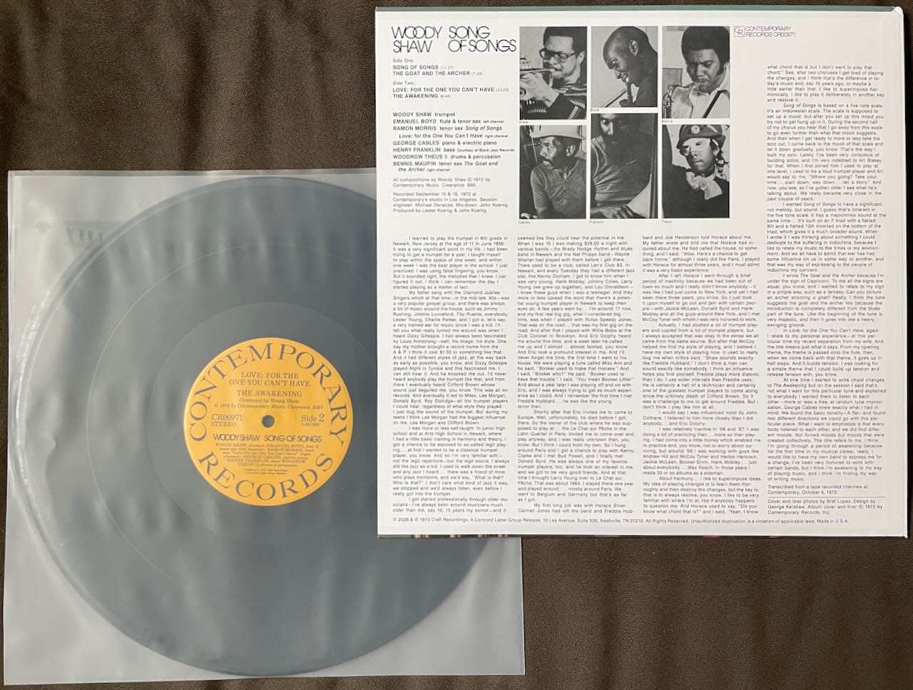Back cover and disc for Woody Shaw.