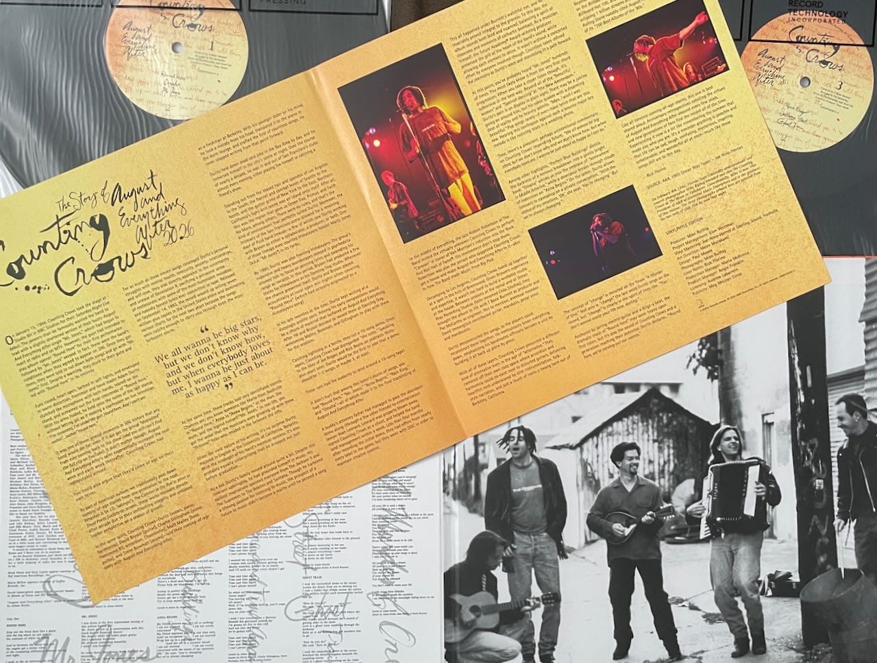 Insert, gatefold, and discs for Counting Crows.