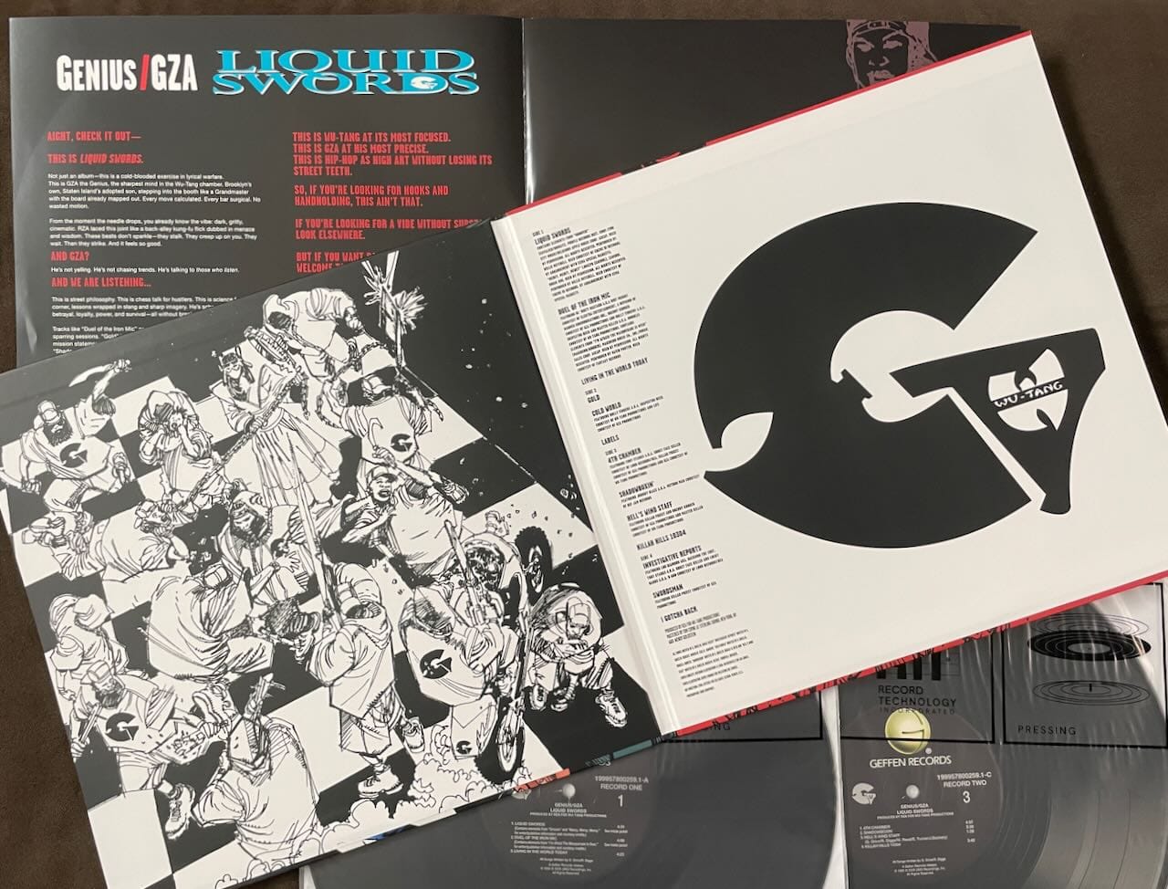 Insert, gatefold, and discs for GZA.