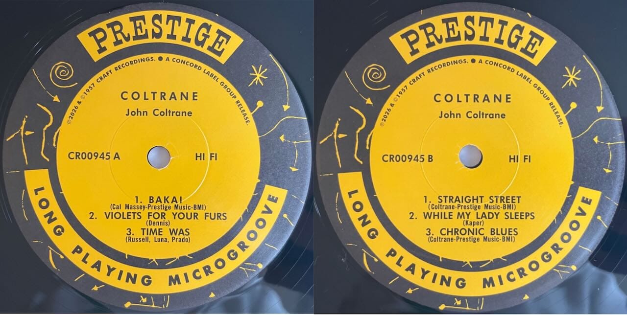 Labels for John Coltrane.