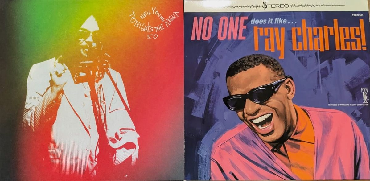 Cover art for Neil Young and Ray Charles.