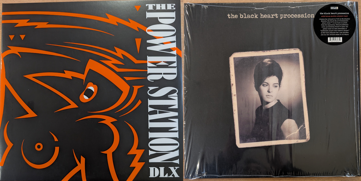 Cover art for the Power Station and the Black Heart Procession.
