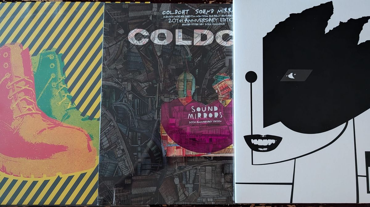 a collage of the covers of the XTC, Coldcut, and Ludus RSD releases
