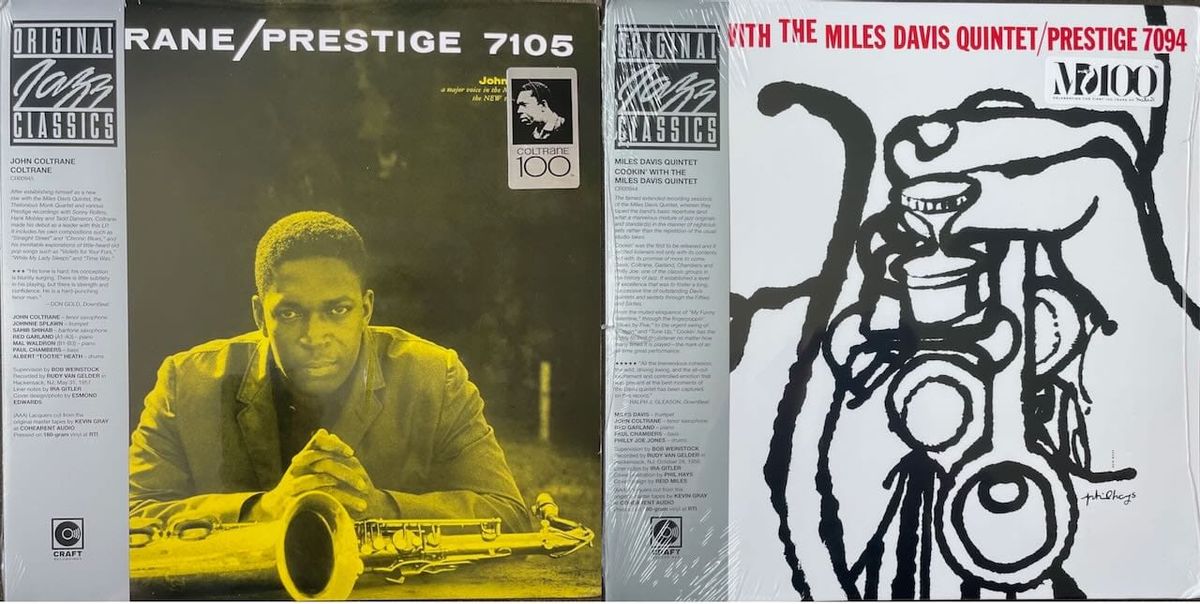 Cover art for John Coltrane and the Miles Davis Quintet.
