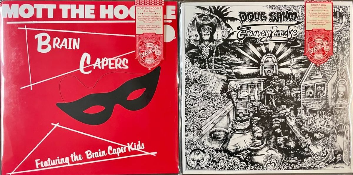 Cover art for Mott the Hoople and Doug Sahm.