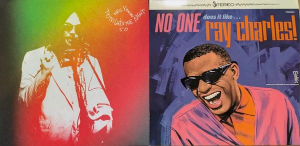 Cover art for Neil Young and Ray Charles.
