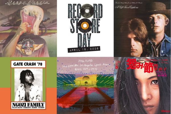 Cover art for Jerry Garcia, Euphoria, Ngozi Family, Pink Floyd, and Meiko Kaji.