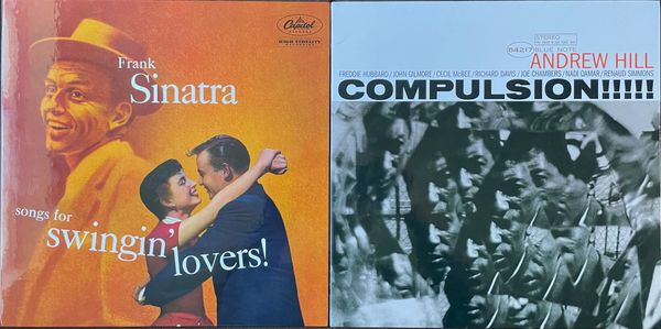 Cover art for Frank Sinatra and Andrew Hill.