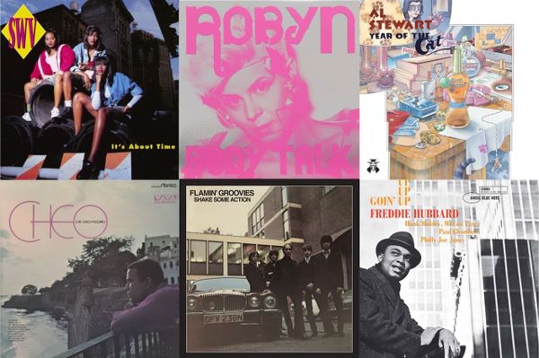 Cover art for SWV, Robyn, Al Stewart, Cheo Feliciano, Flamin' Groovies, and Freddie Hubbard.