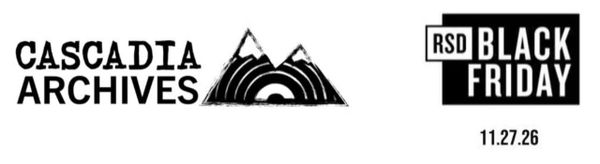 Logos for Cascadia Archives and RSD Black Friday.