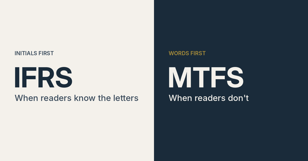 Words or initials first?
