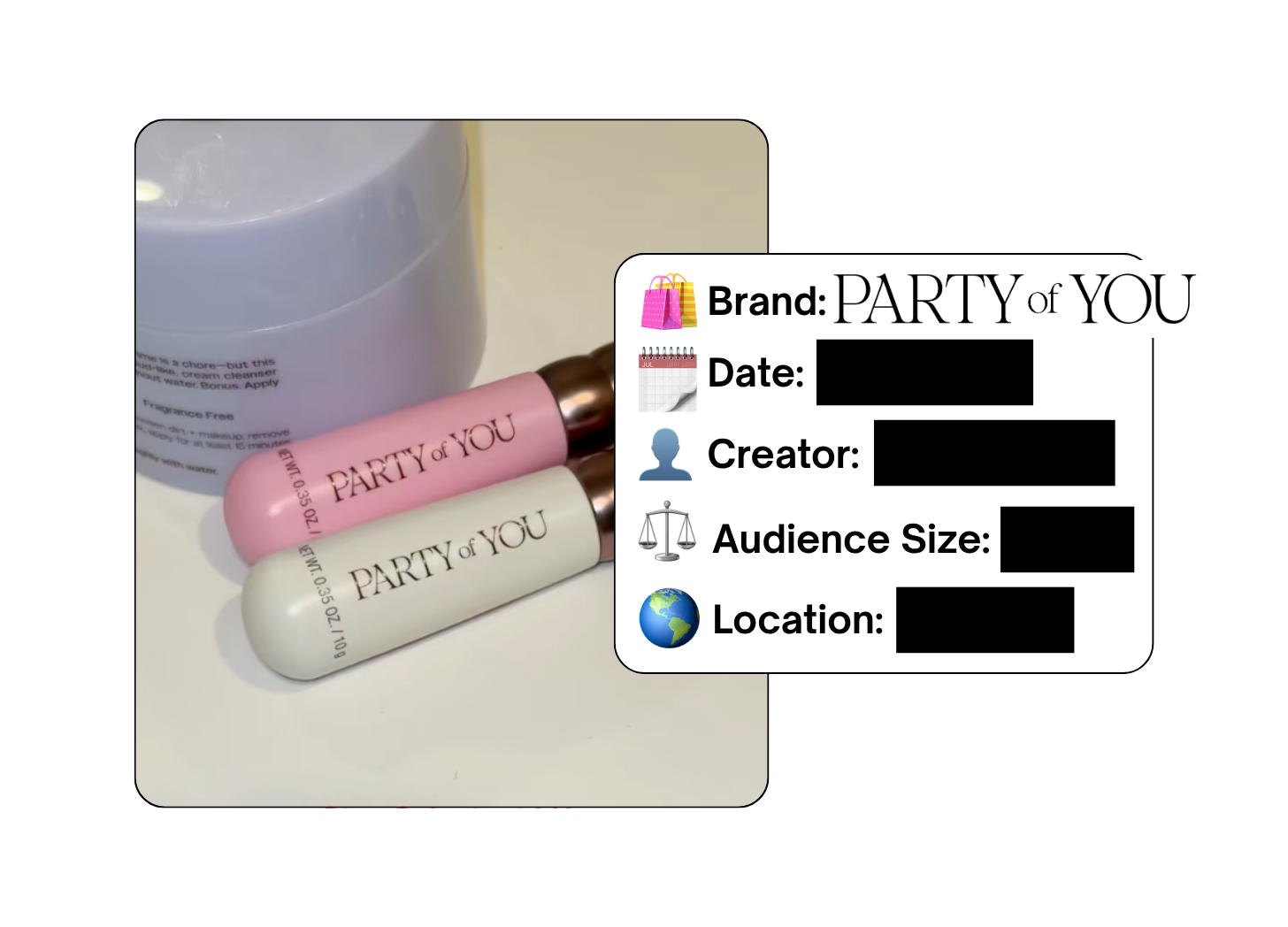 Spotted: Party of You in a new paid collab