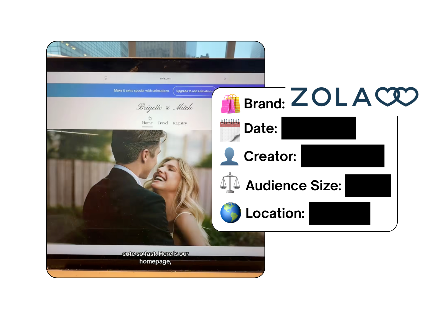 Spotted: Zola in a new paid collab