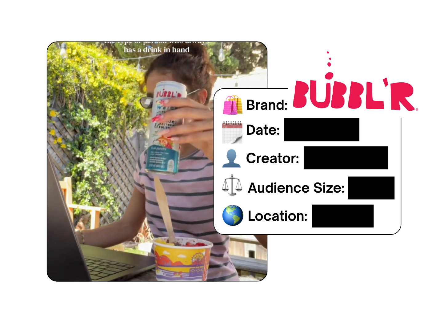 Spotted: BUBBL’R in a new paid collab