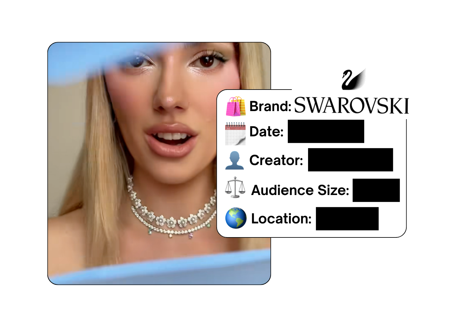 Spotted: Swarovski in a new paid collab