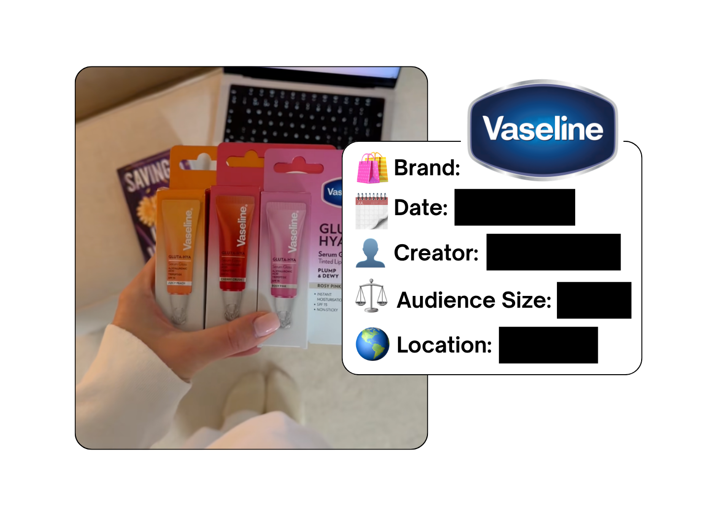Spotted: Vaseline in a new paid collab