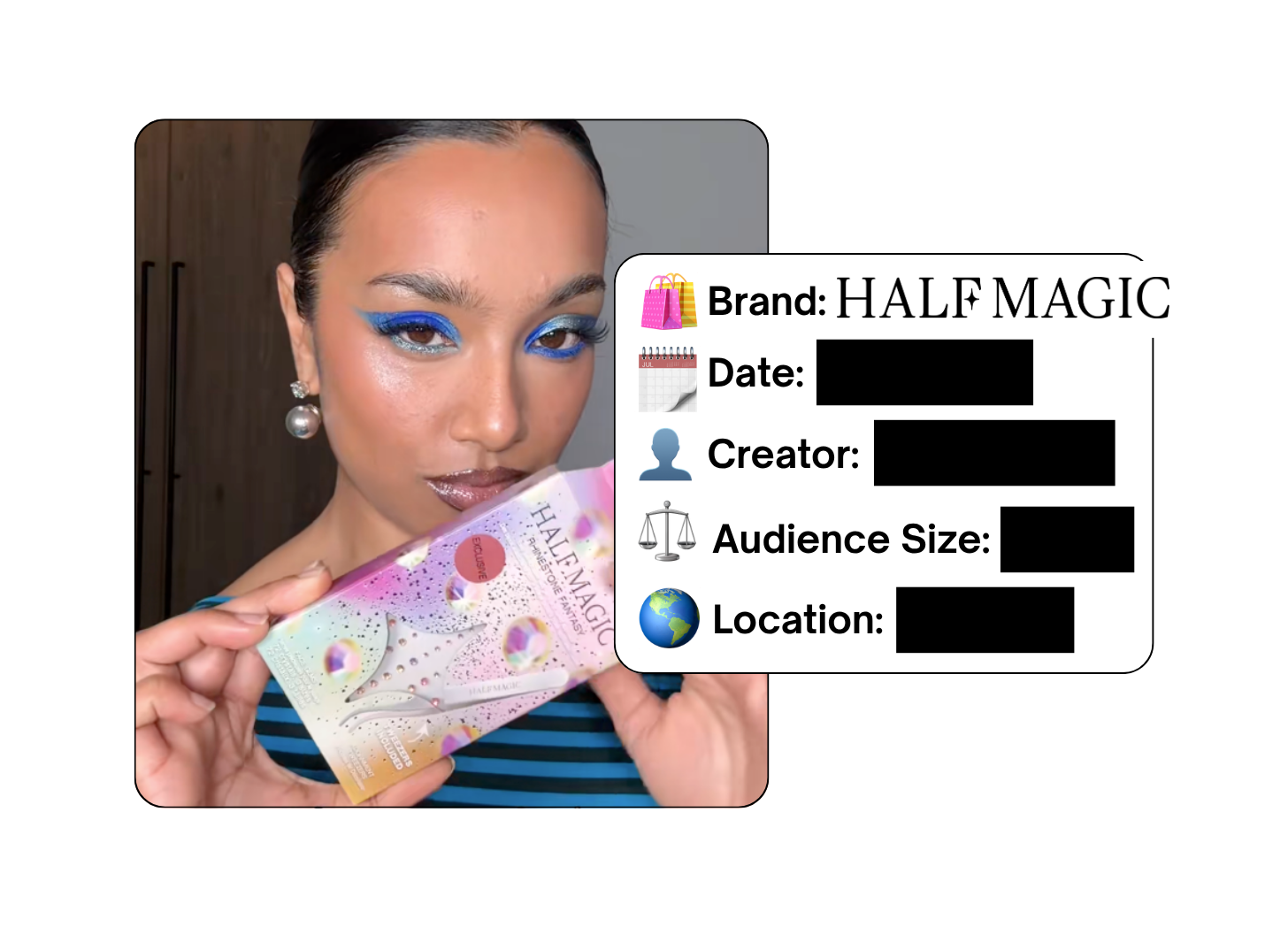 Spotted: Half Magic Beauty in a new paid collab