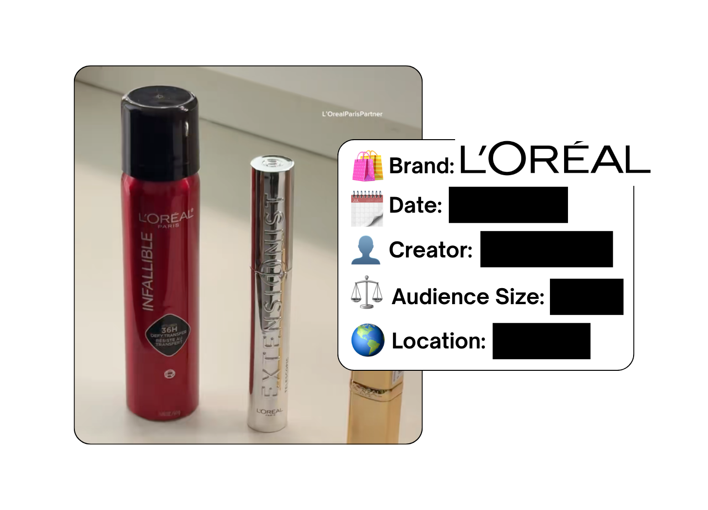 Spotted: L'Oreal in a new paid collab