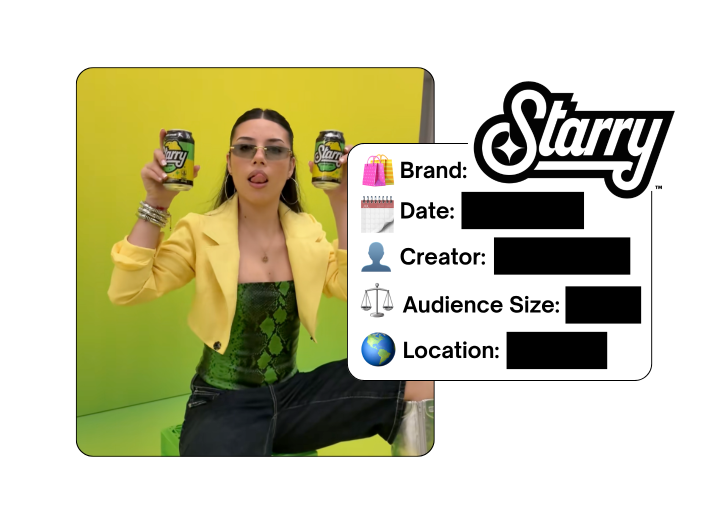 Spotted: Starry in a new paid collab