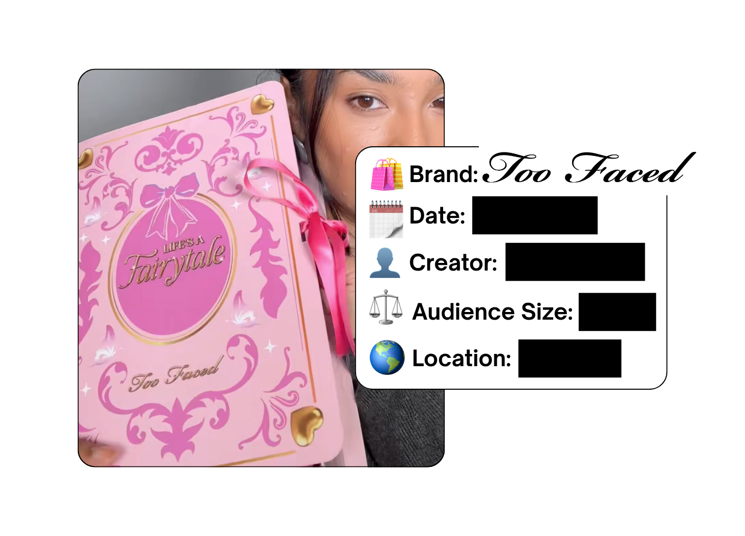 Spotted: Too Faced in a new paid collab