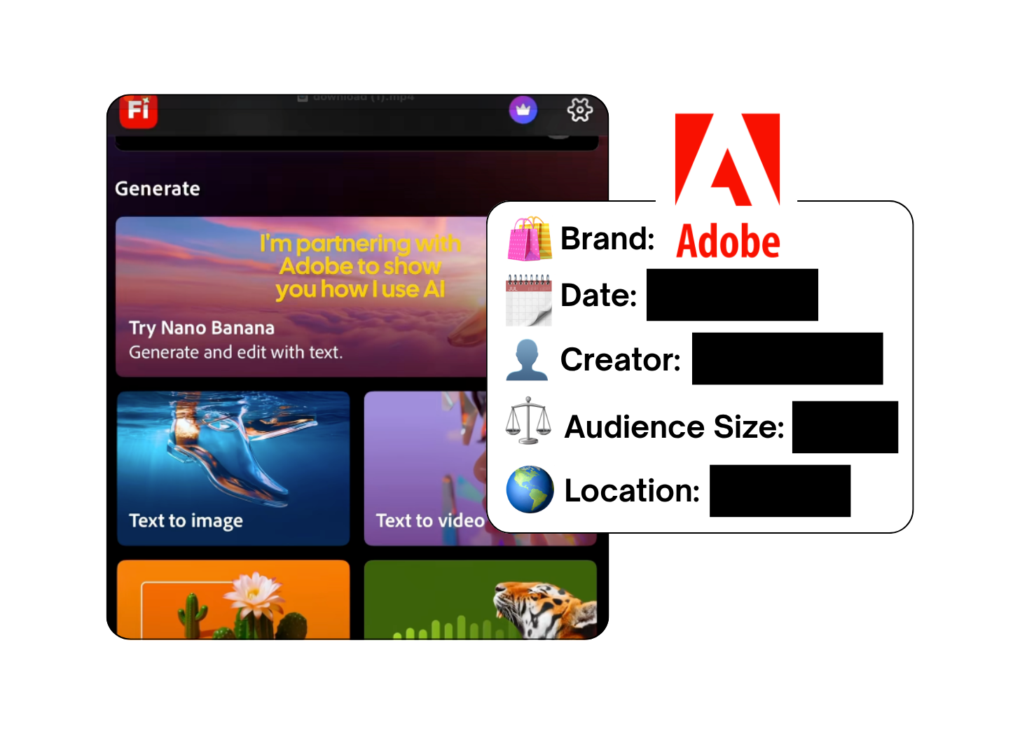 Spotted: Adobe in a new paid collab