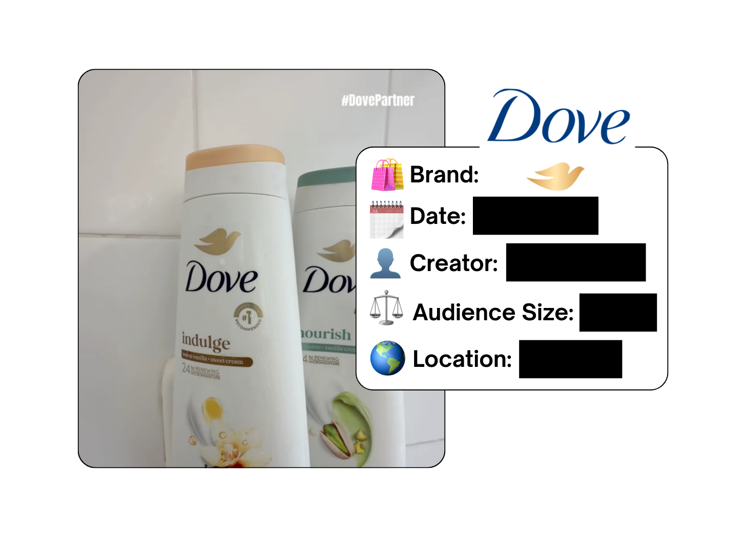 Spotted: Dove in a new paid collab