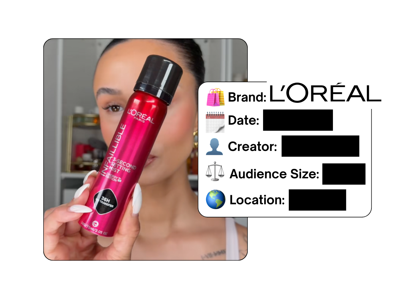 Spotted: L'Oreal in a new paid collab