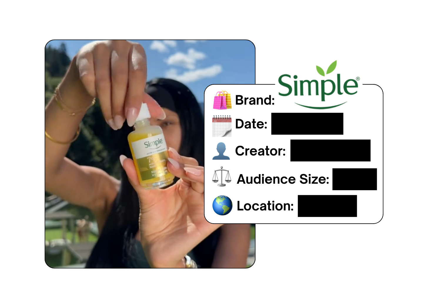 Spotted: Simple Skincare in a new paid collab