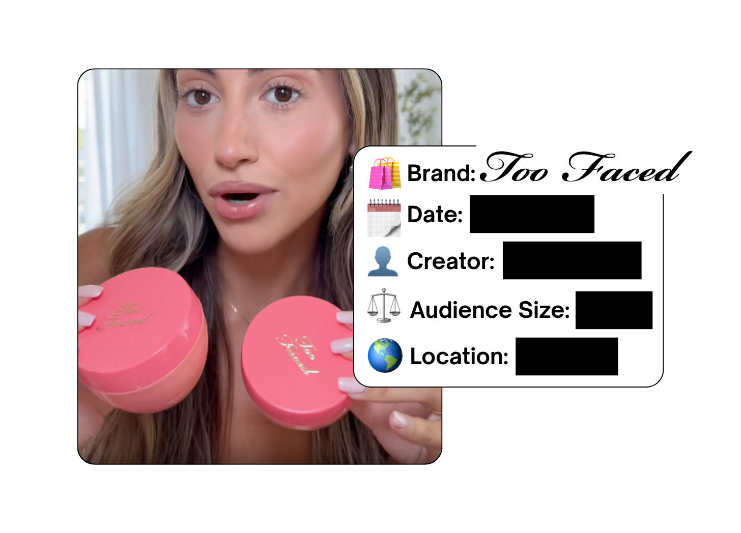 Spotted: Too Faced in a new paid collab