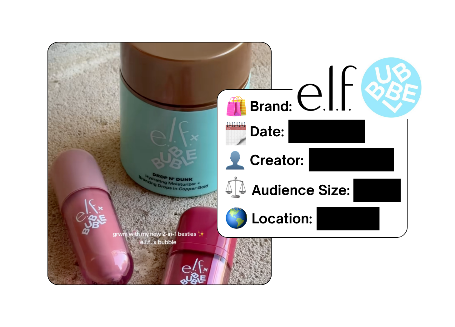 Spotted: Elf Cosmetics x Bubble Skincare in a new paid collab