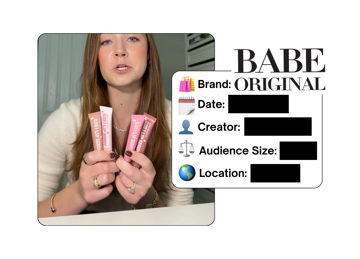 Spotted: Babe Original Cosmetics in a new paid collab