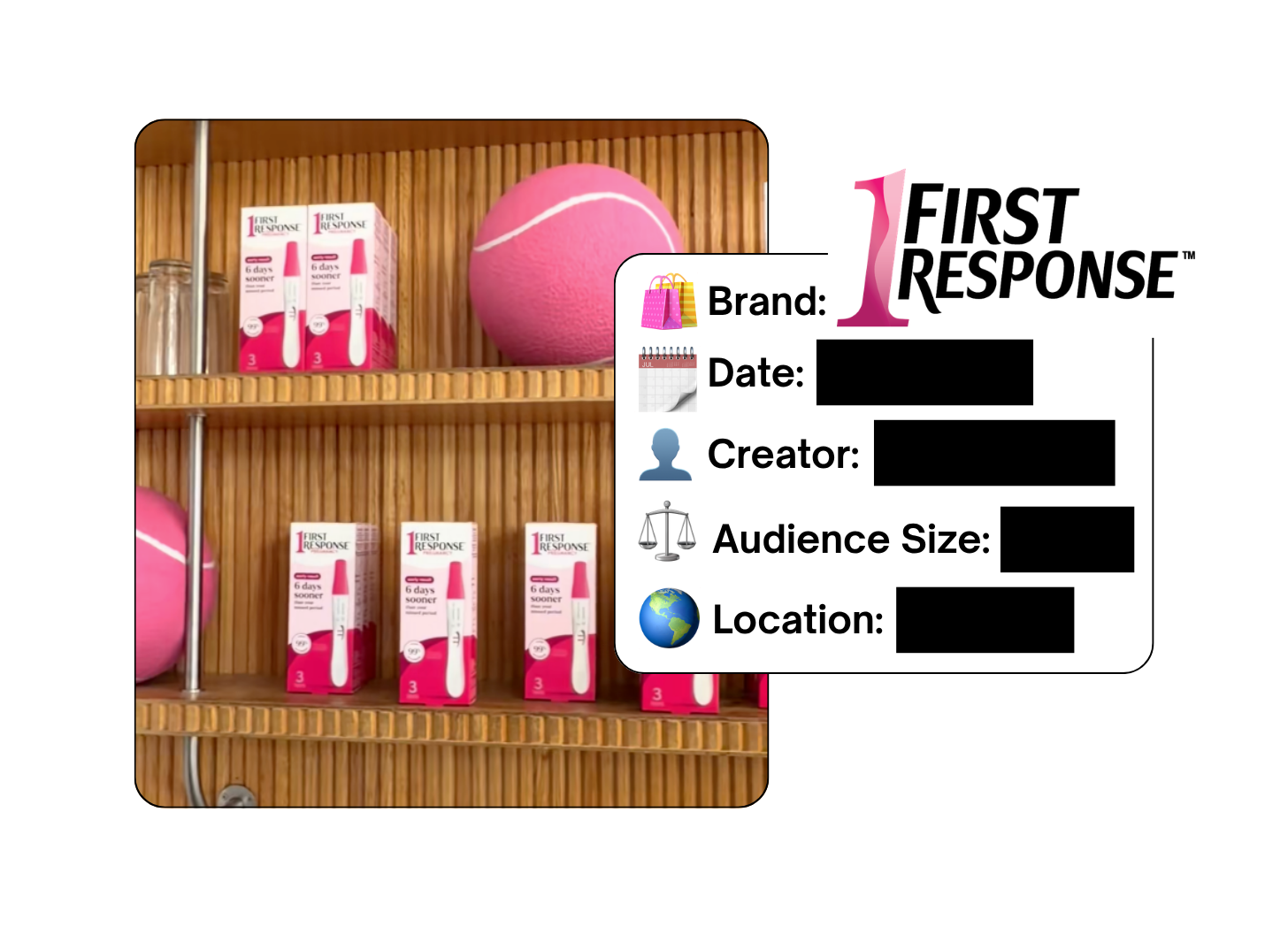 Spotted: First Response Pregnancy in a new paid collab